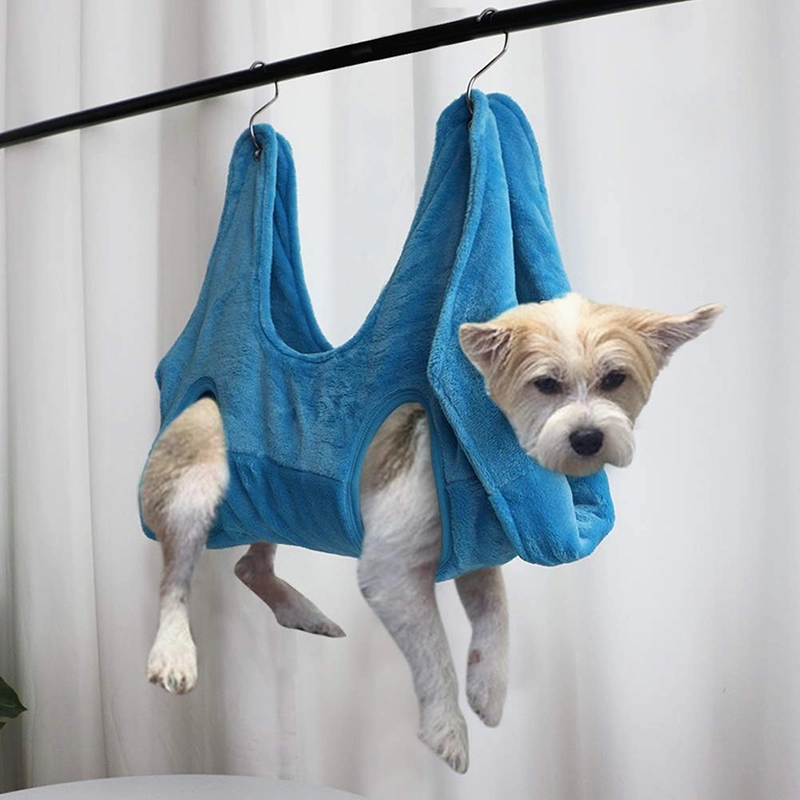 Dog Double Flannel Pet Hammock Dog Cat Hammock Pet Grooming Nail Trim Pet Hammock