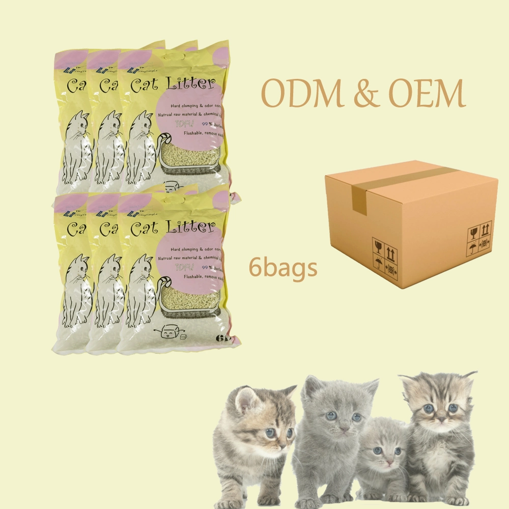 Plant Tofu Cat Litter with Peach, Green Tea, Lavender, Corn