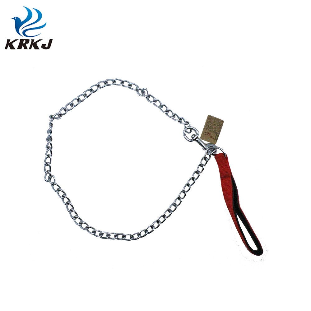 Ked5001-a Soft Foam Handle Design Stainless Steel Metal Pet Dog Extra Long Lead Rope Chain Leash