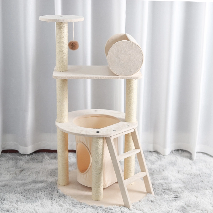 New Design Furniture Luxury Wooden Cat Tree Cheap with Cat Scratch Post