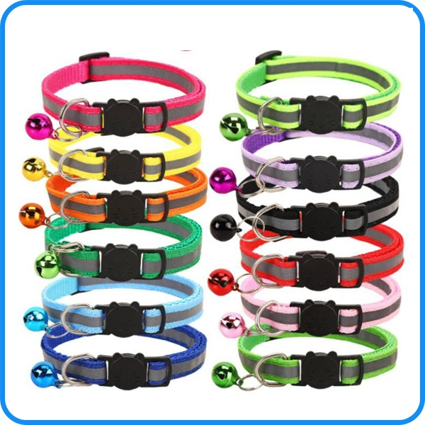 Pet Product Supply Nylon Dog Cat Collar with Bell