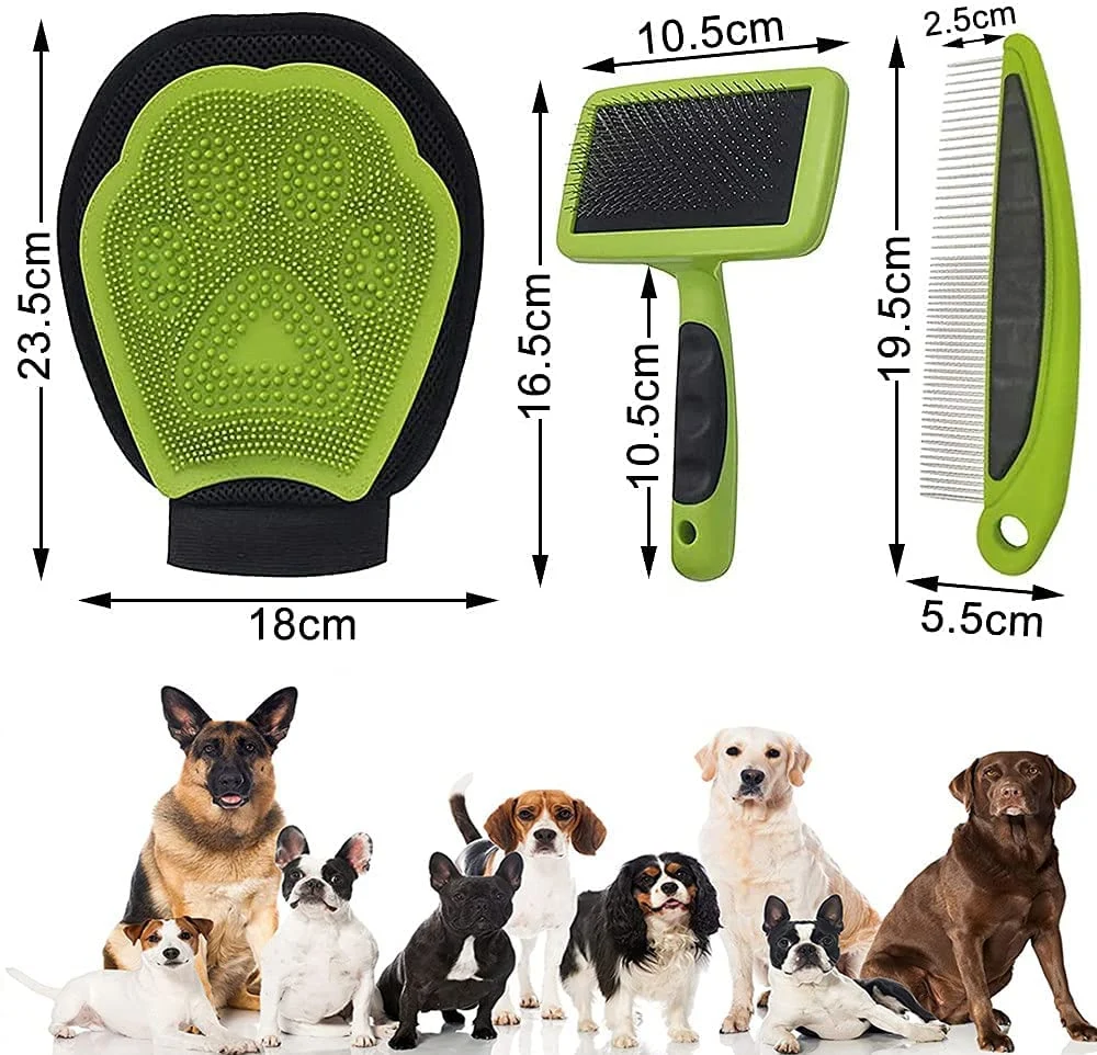 Tysp25 3 Pack Pet Comb Grooming Tool for Cats, Dogs and Rabbits