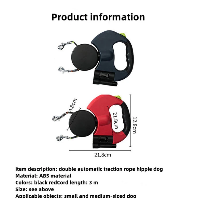 Pet Accesssories LED Light Automatic Retractable Pet Dog Leash