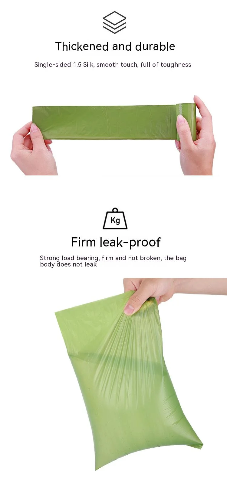 1.5 Silk Epi Environmentally Friendly Biodegradable Pet Poop Bags Garbage Bags